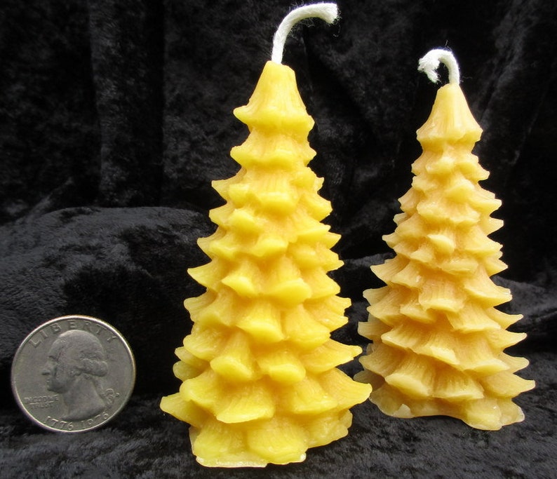 Christmas Tree Beeswax Candle 100 pure beeswax from my hives Etsy