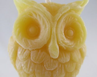 100% pure beeswax owl candle wax is from my bee hives natural long lasting clean dripless smokeless  hypoallergenic all natural