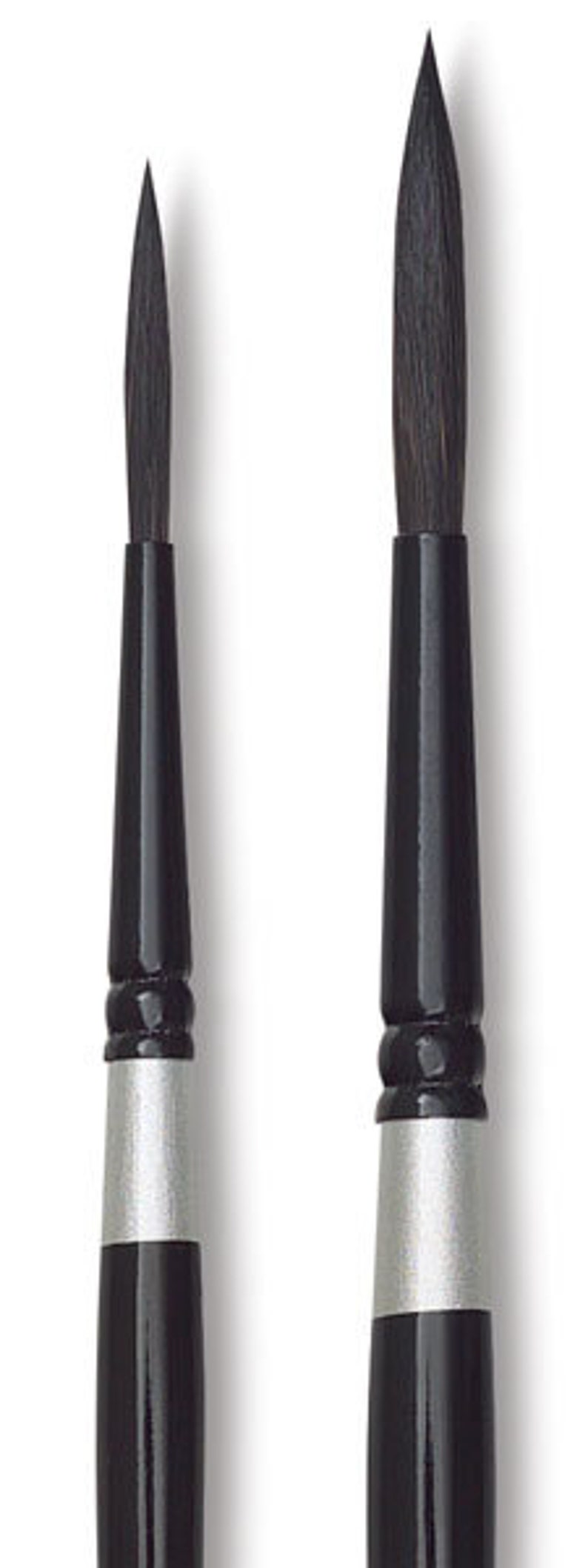 Silver Black Velvet Watercolor Brushes for Artist Professional Etsy UK