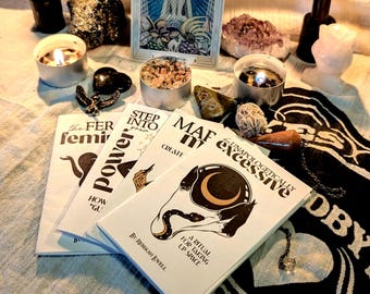 Empowerment Zine Bundle | Feminist Art Zines with Tarot + Journal Prompts | Arcane Kollective