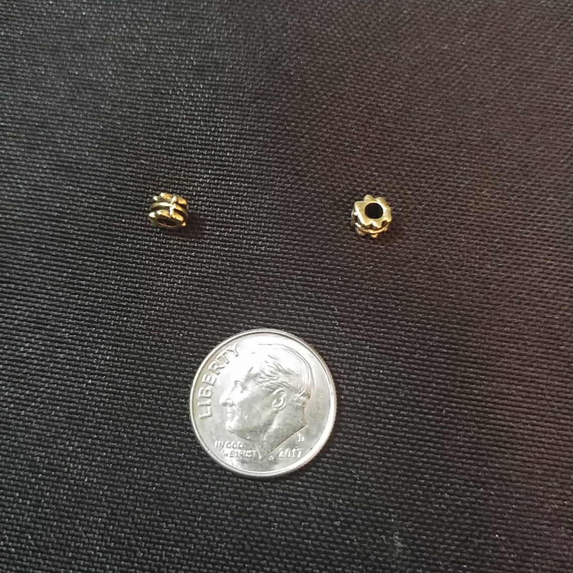 20 Gold Bead Knot Covers for stretch bracelet tiny gold Etsy