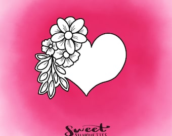 Funky Floral Heart