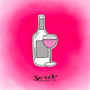 Wine Bottle with Glass Cookie Cutter
