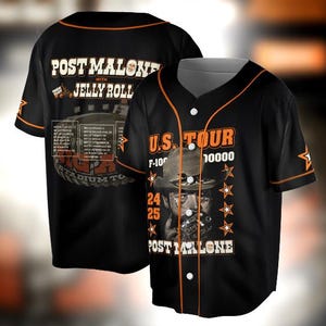 Camiseta de béisbol Post Malone 2025, camiseta divertida de Posty, camiseta de la gira de conciertos de Malone