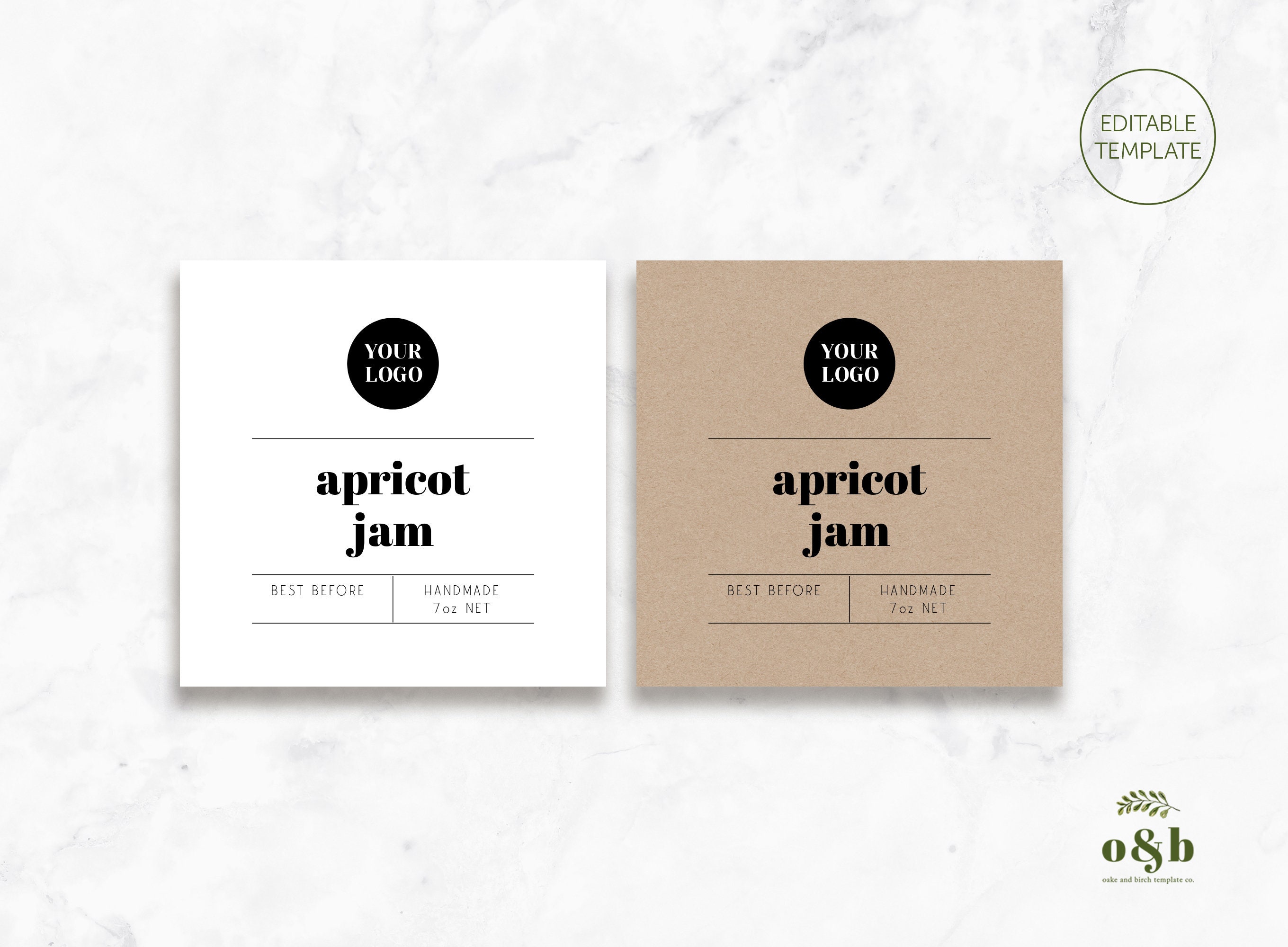 Minimalist Homemade Preserve/jam Jar Labels 3 X 3 - Etsy