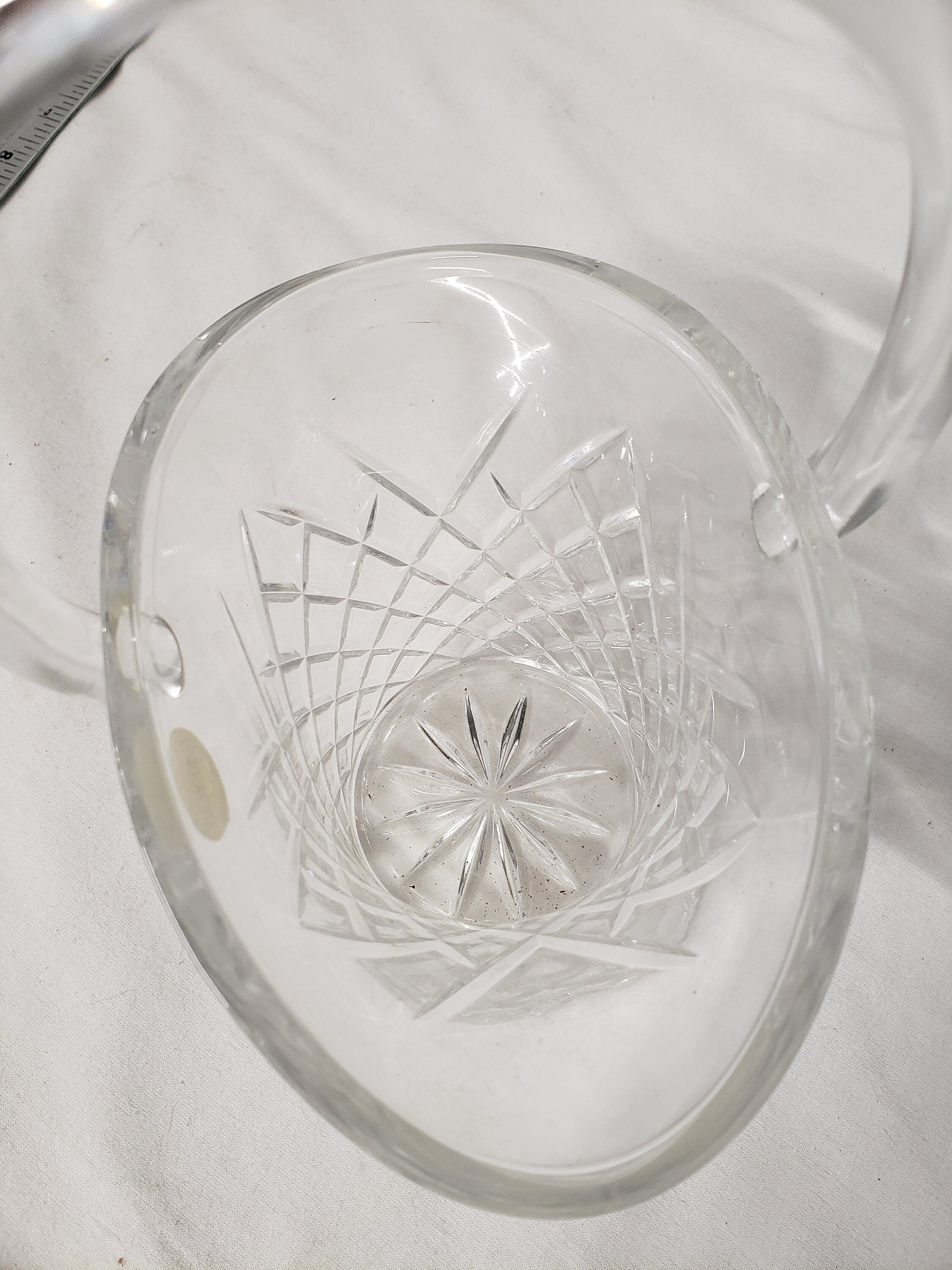 Galway Irish Crystal Brides basket vase 9 TALL PRETTY Etsy