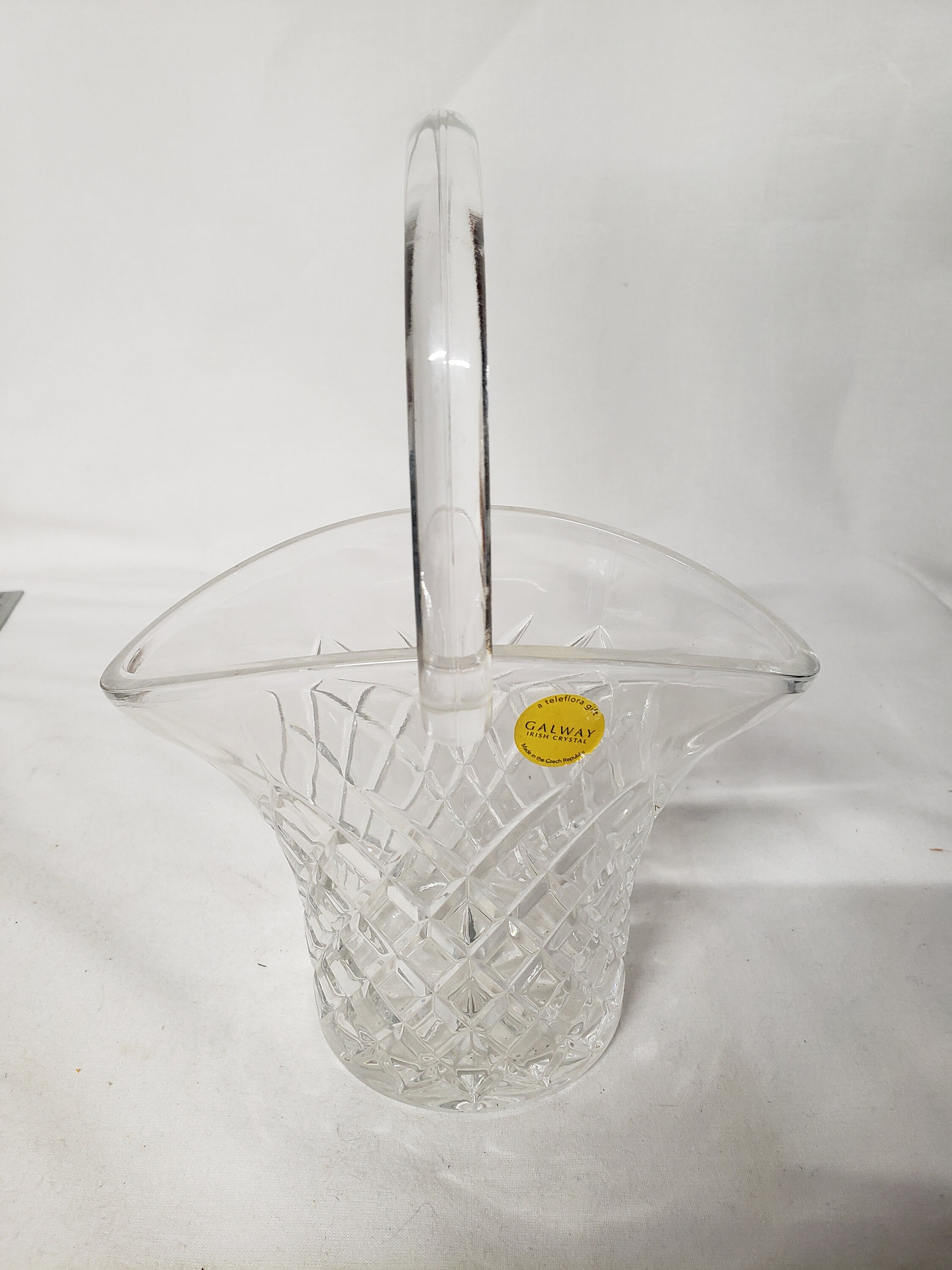 Galway Irish Crystal Brides Basket Vase 9 TALL PRETTY Etsy Australia