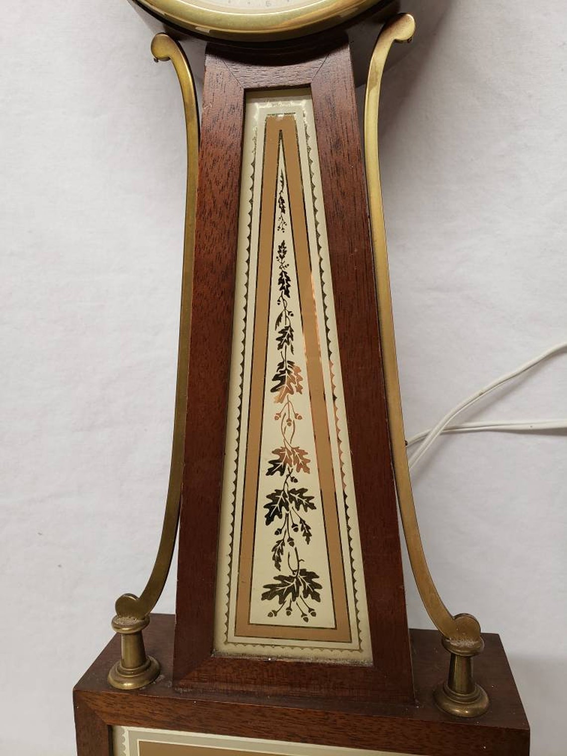Vintage MCM Seth Thomas Banjo Clock Honestead Design Wood and Etsy