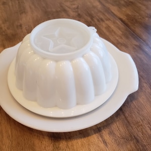 Vintage Tupperware Jello Mold Jel-N-Serve with Plate 616, 617    Excellent Condition
