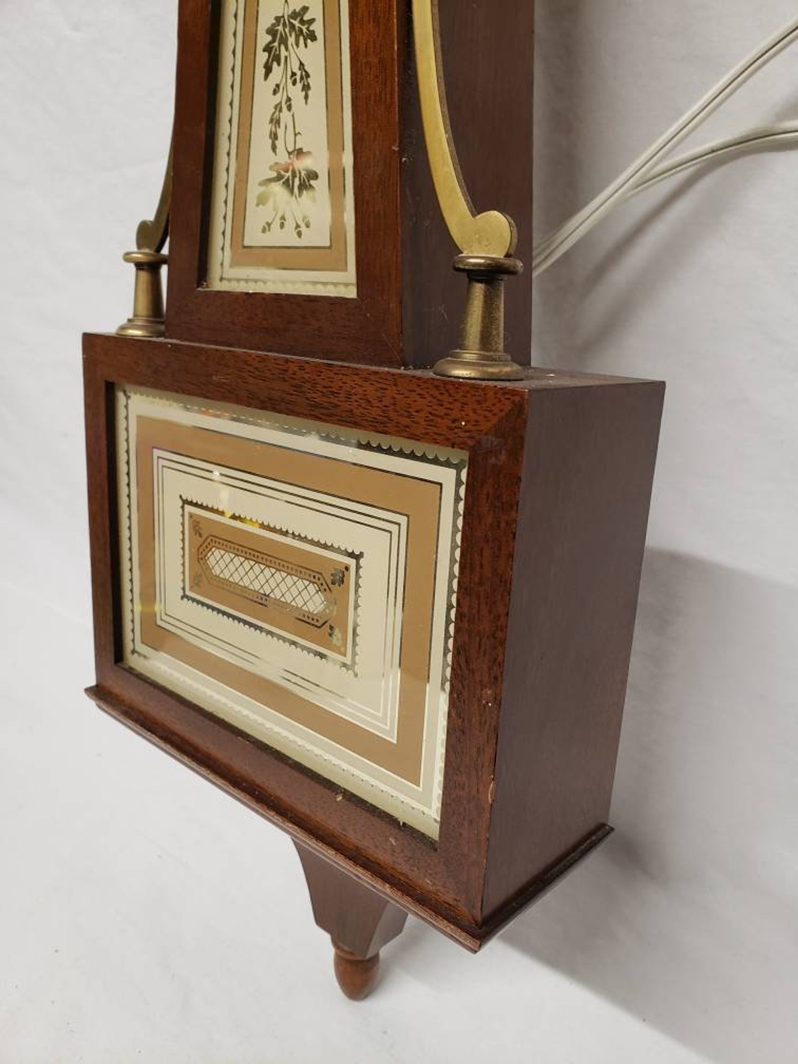 Vintage MCM Seth Thomas Banjo Clock Honestead Design Wood and Etsy