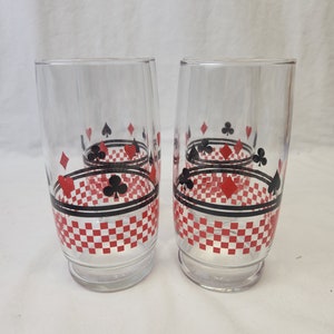 Vasos de cartas de póquer Libbey, juegos de cartas, juego de 4
