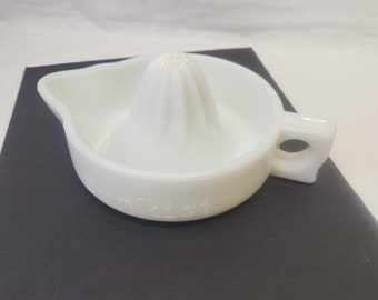 Vintage Sunkist Juicer Reamer with Handle,  white milk glass, vintage kitchen