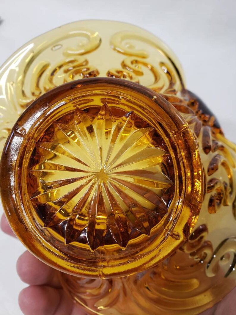 Vintage Amber Tiara Glass Basket Indiana Glass Basket Etsy