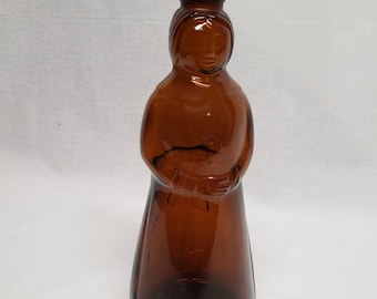 Mrs Plastic with Label Butterworth Butterworth's Amber Glass Bottle Metal Lid