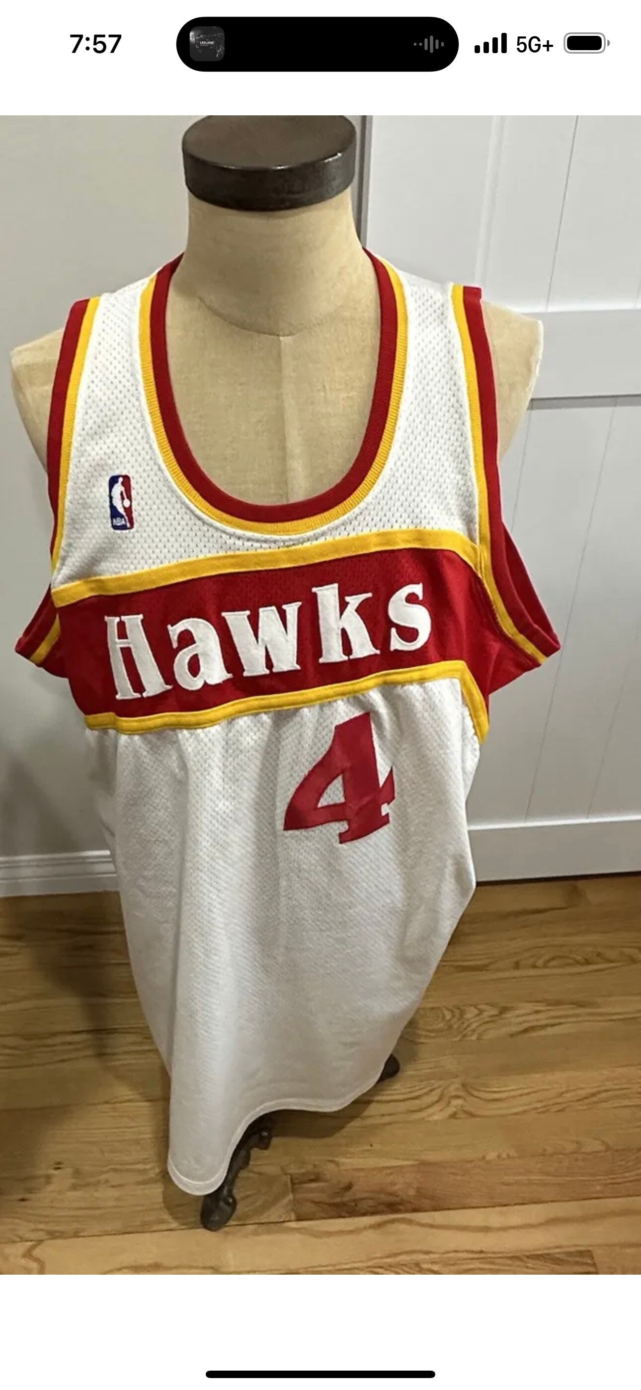 Vintage Nike SHAREEF ABDUR-RAHIM # 3 ATLANTA HAWKS Size 3XL Basketball  Jersey