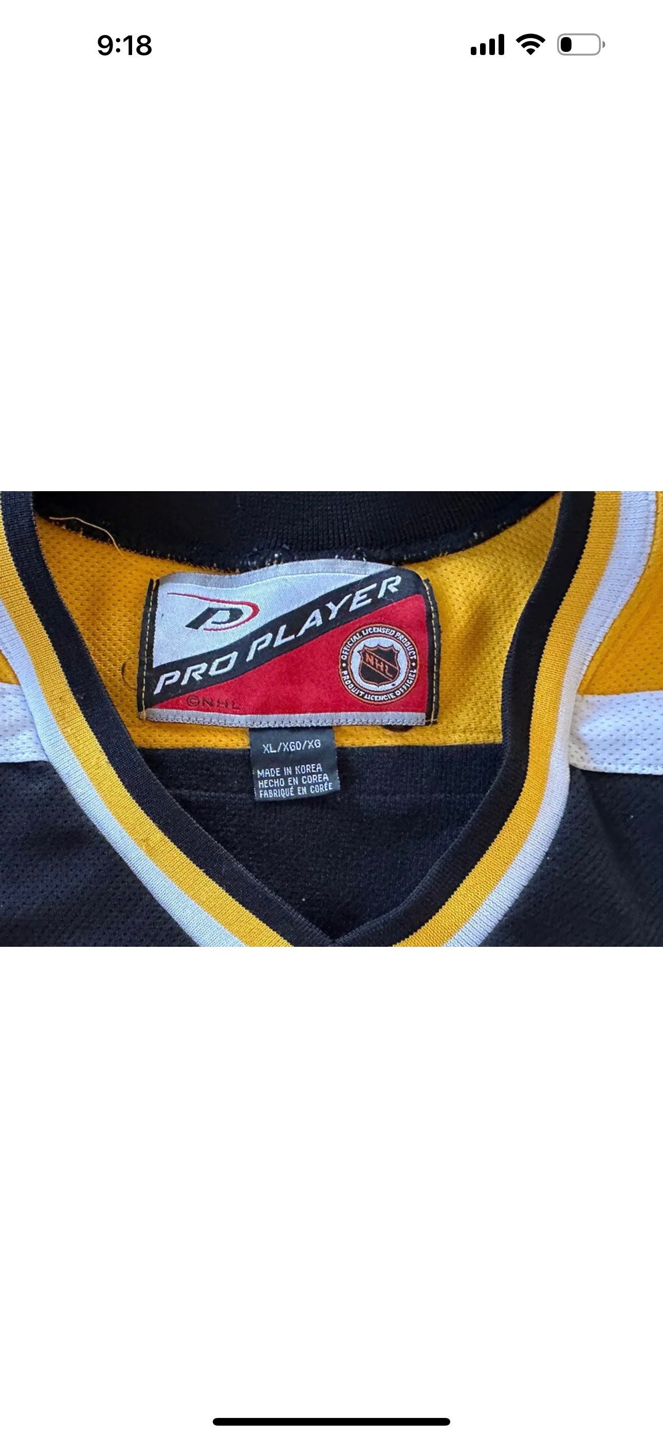 RARE Vtg 90s NHL Pro Player Boston Bruins Jersey Mens XL Hockey Sewn  Stitched