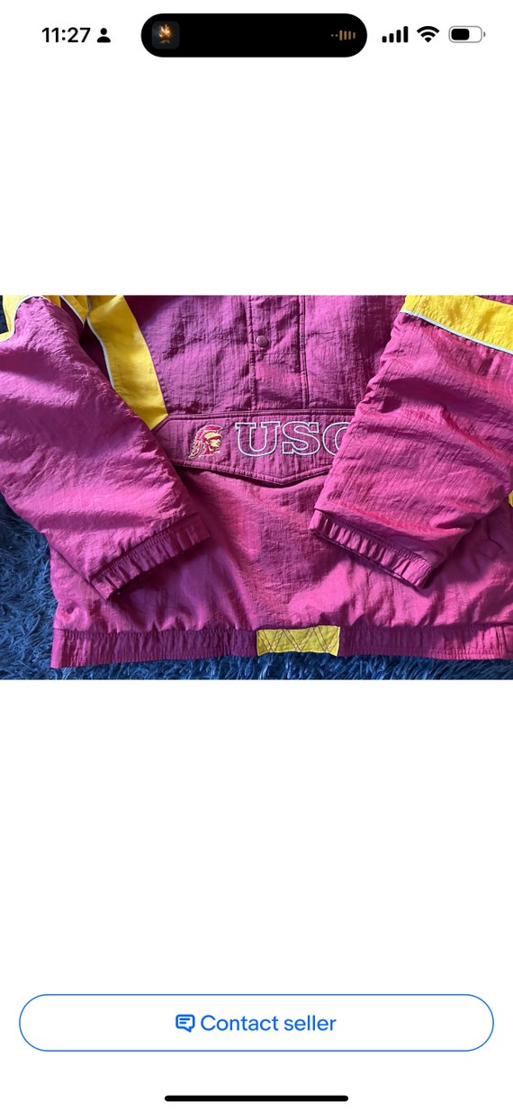 Vintage USC Trojans Starter 90's 1/2 Zip Pullover… - image 4