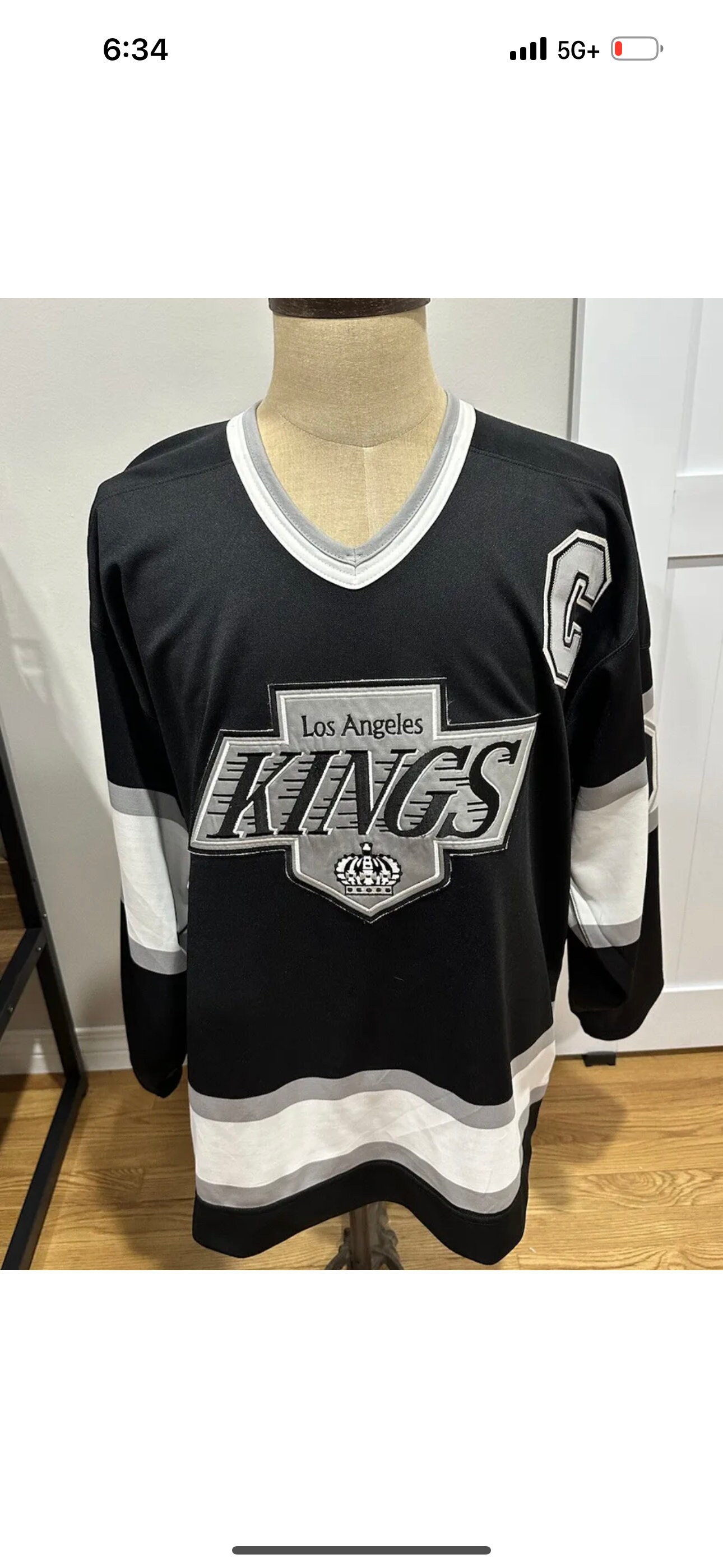 CCM Los Angeles Kings 99 Men's Wayne Gretzky Authentic White Throwback NHL  Jersey