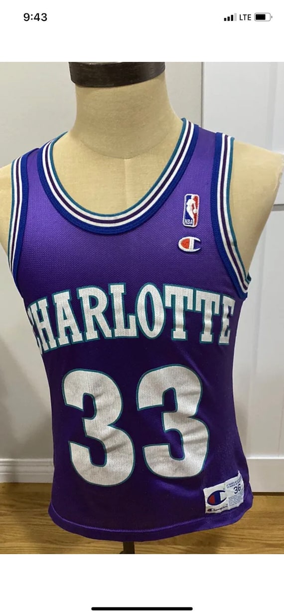 1990s Alonzo Mourning Charlotte Hornets Basketball Jersey