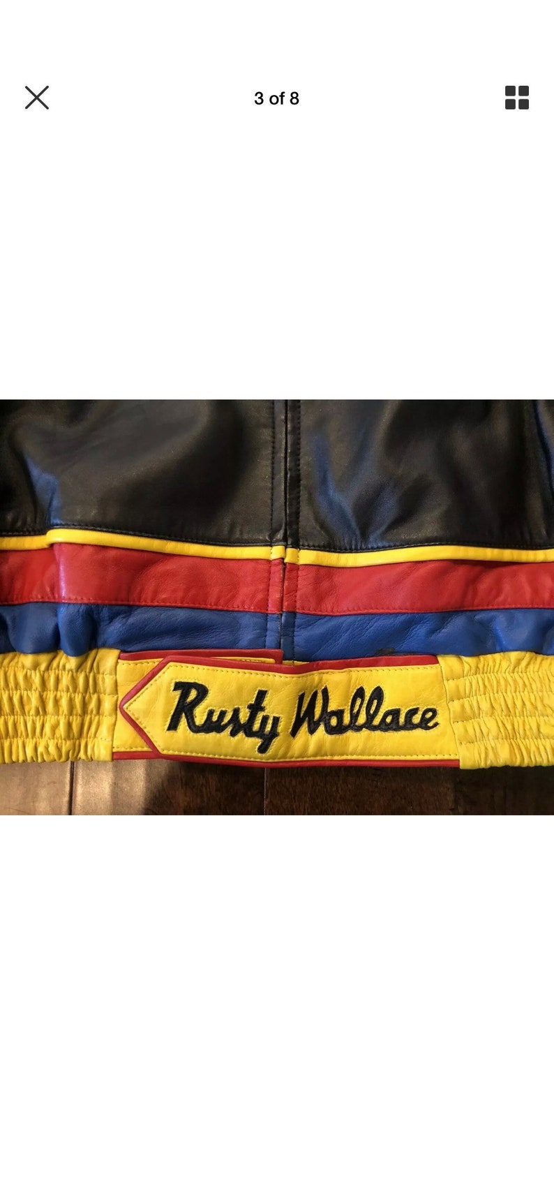 Rusty Wallace Miller Racing Leather Motorcycle Leather JacketMens XL