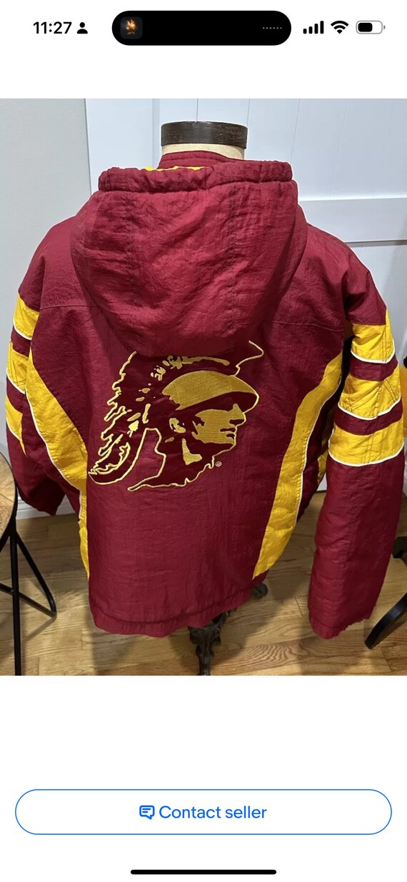 Vintage USC Trojans Starter 90's 1/2 Zip Pullover… - image 6
