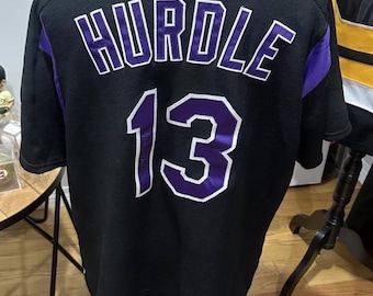 Vintage 90s Rare Majestic Colorado Rockies Baseball Black