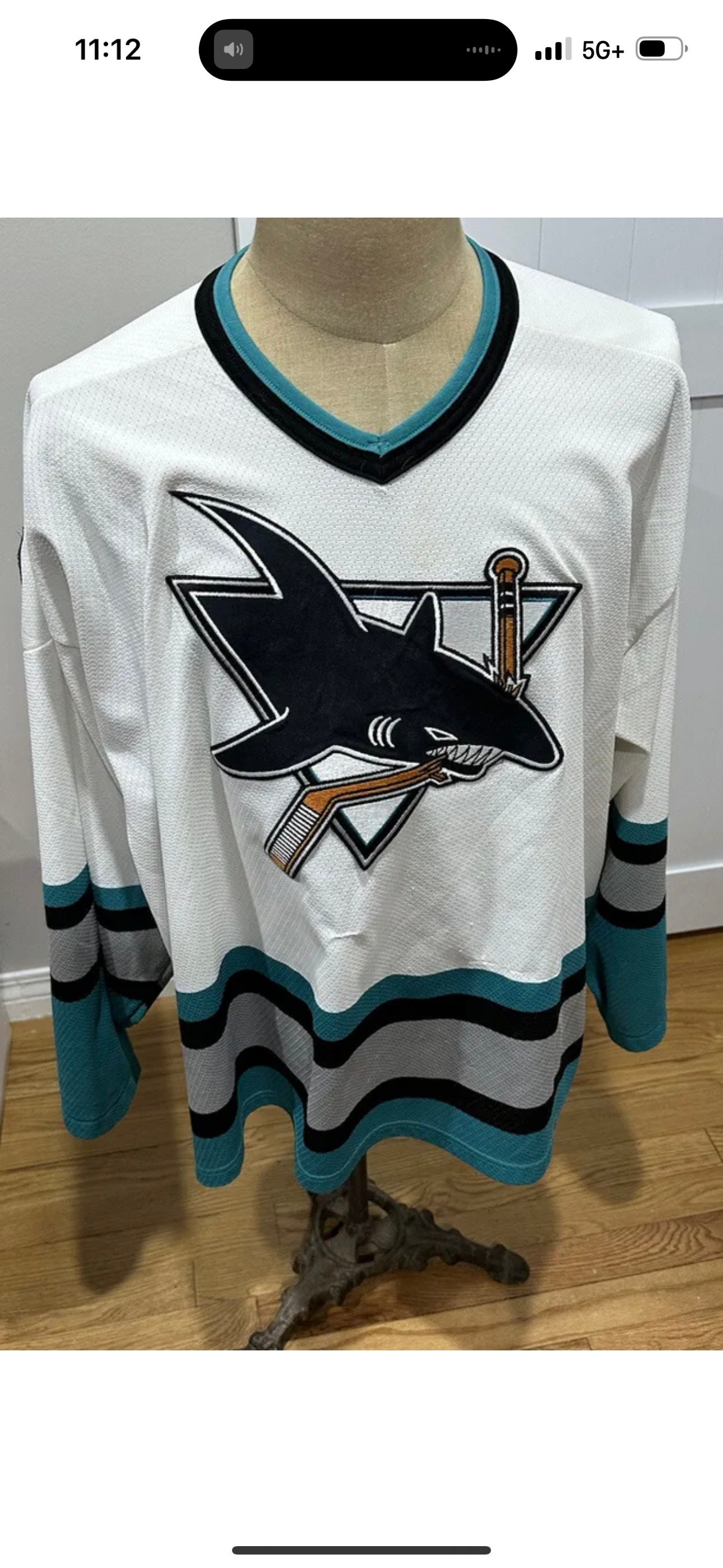 Vintage 1990's Team Nike San Jose Sharks Jersey Sz. XL