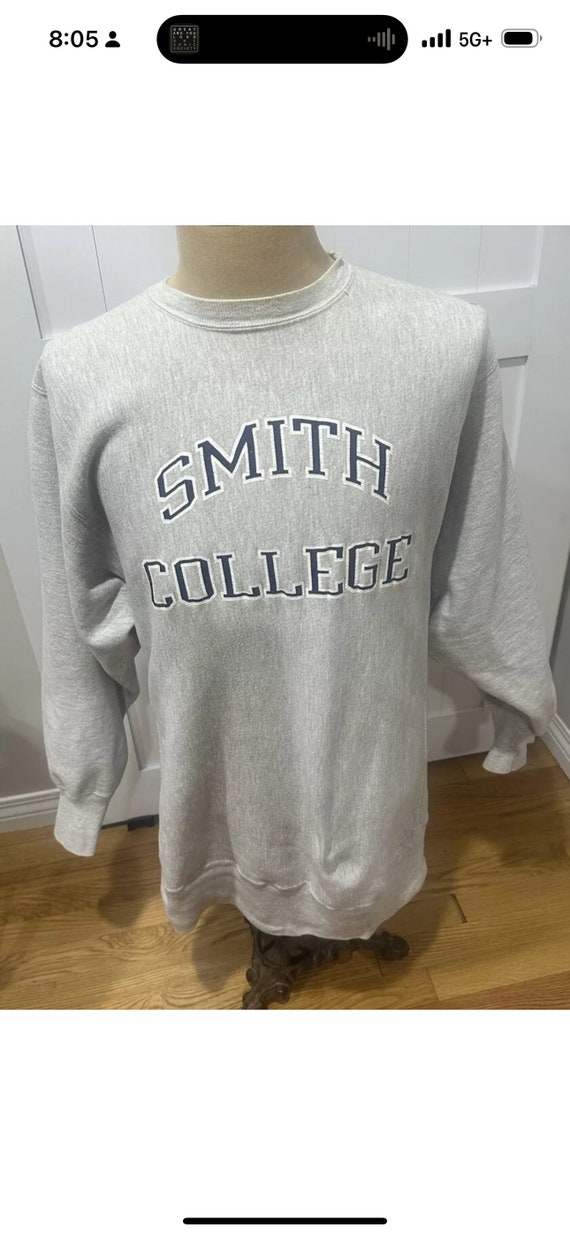 Vintage Champion Reverse Weave Smith College Gray… - image 1