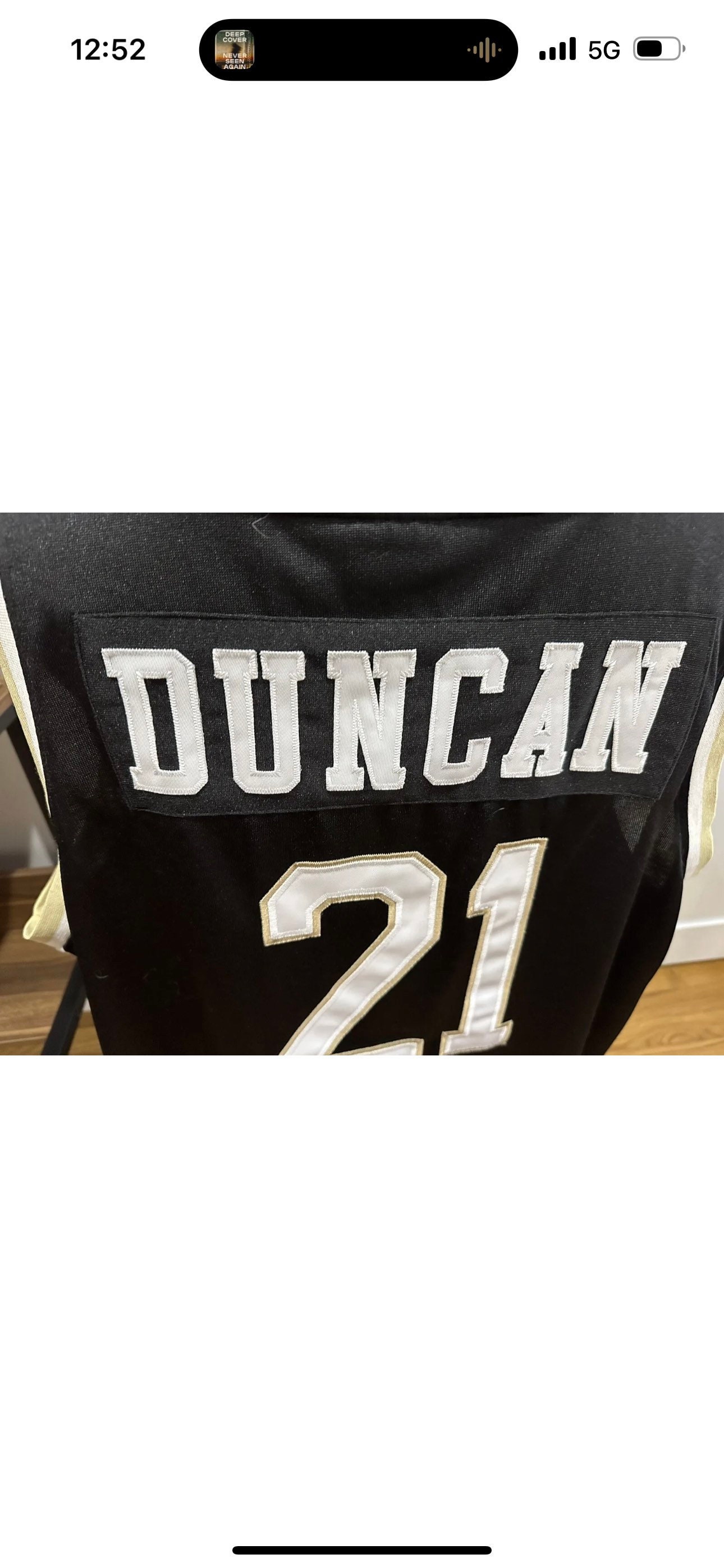 Authentic Tim Duncan Adidas True School Wake Forest Basketball 