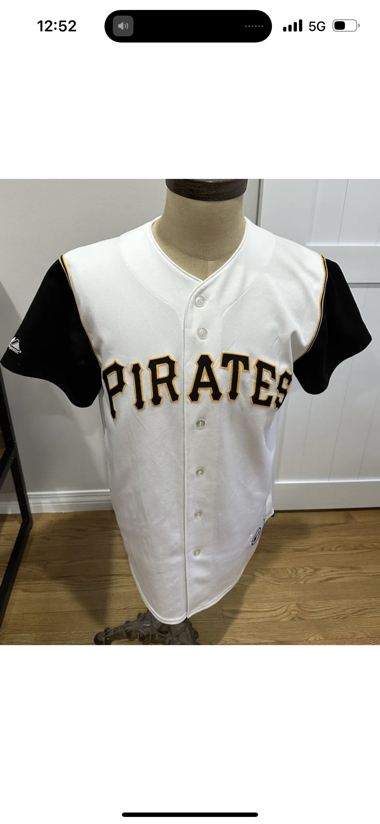 Majestic Authentic Pittsburgh Pirates MLB Baseball Jersey Black Alternate 44