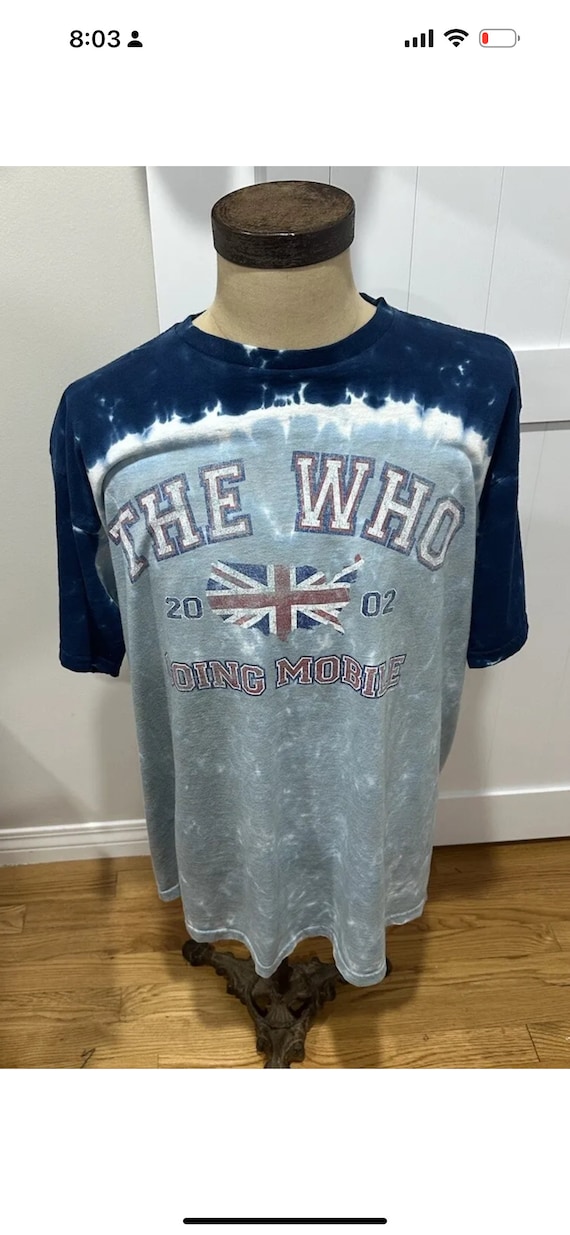 Vintage 2002 Liquid Blue The Who Going Mobile T-Sh
