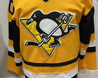 SIDNEY CROSBY Pittsburgh Penguins 1990's CCM Vintage Throwback NHL Hockey  Jersey - Custom Throwback Jerseys
