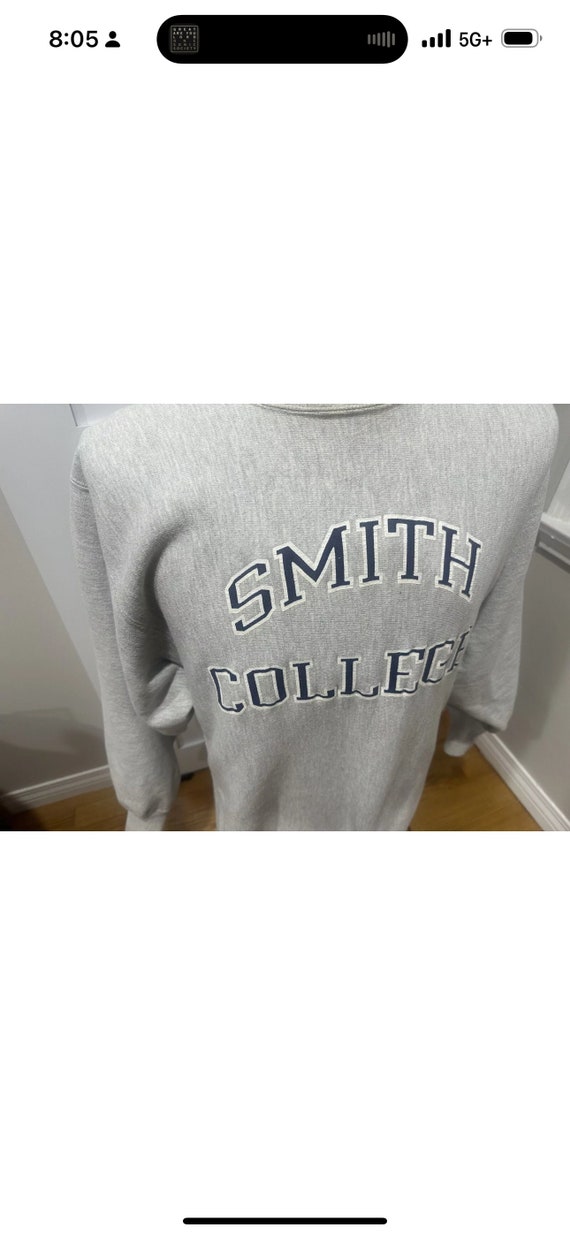 Vintage Champion Reverse Weave Smith College Gray… - image 3