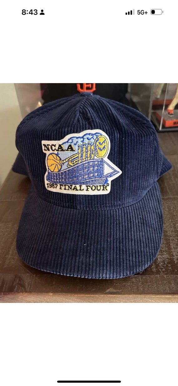 Vintage NCAA 1987 Final Four AJD Corduroy Hat Snap