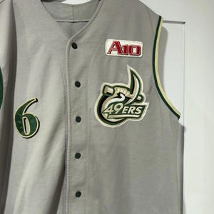 UNC Charlotte 49ers Game Worn Used Atlantic 10 Baseball AIS Jersey Mens 52 afbeelding 5