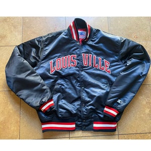 NCAA Team Louisville Cardinals Red Satin Jacket - Maker of Jacket
