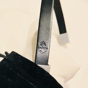 Our Lady of Mount Carmel & Sacred Heart Leather Bracelet for Men ...