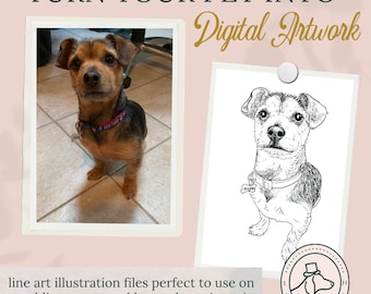 One Pet Custom Pet Illustration Artwork + License Only