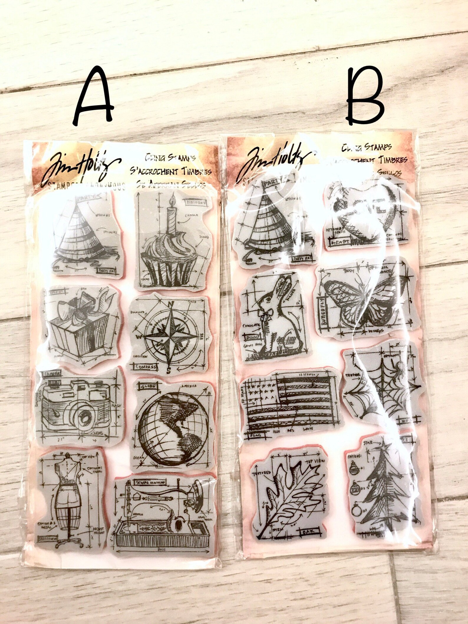 Tim Holtz Rubber Stamps Set Etsy