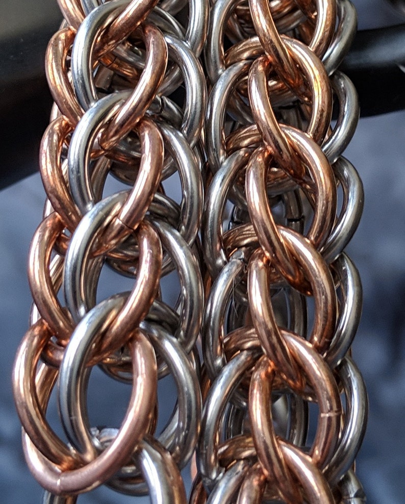 Stainless Steel /& Bronze Full Persian Chainmail Wallet Chain
