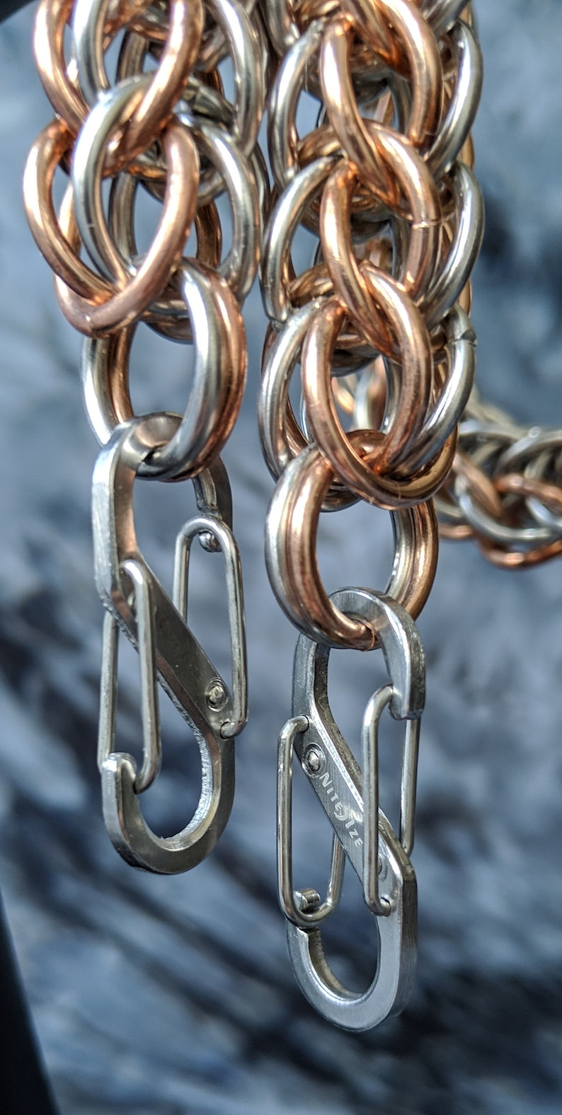 Stainless Steel /& Bronze Full Persian Chainmail Wallet Chain