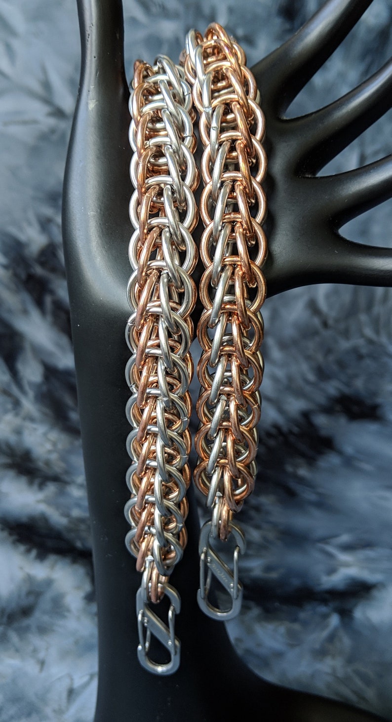 Stainless Steel /& Bronze Full Persian Chainmail Wallet Chain