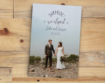 elopement announcement etsy