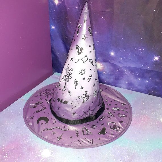 Witch Hat Painted Witchy Doodle Tattoo / Witches Costume  display picture 1