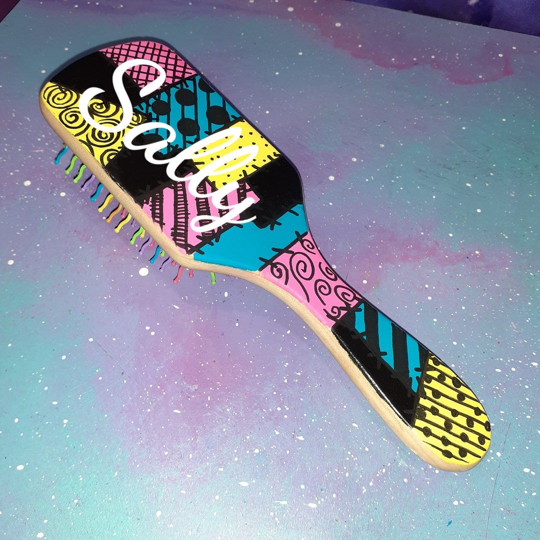 Hair Brush Sally's Dress Hand Painted / Name Monogrammed Personalized / Jack Sally Nightmare