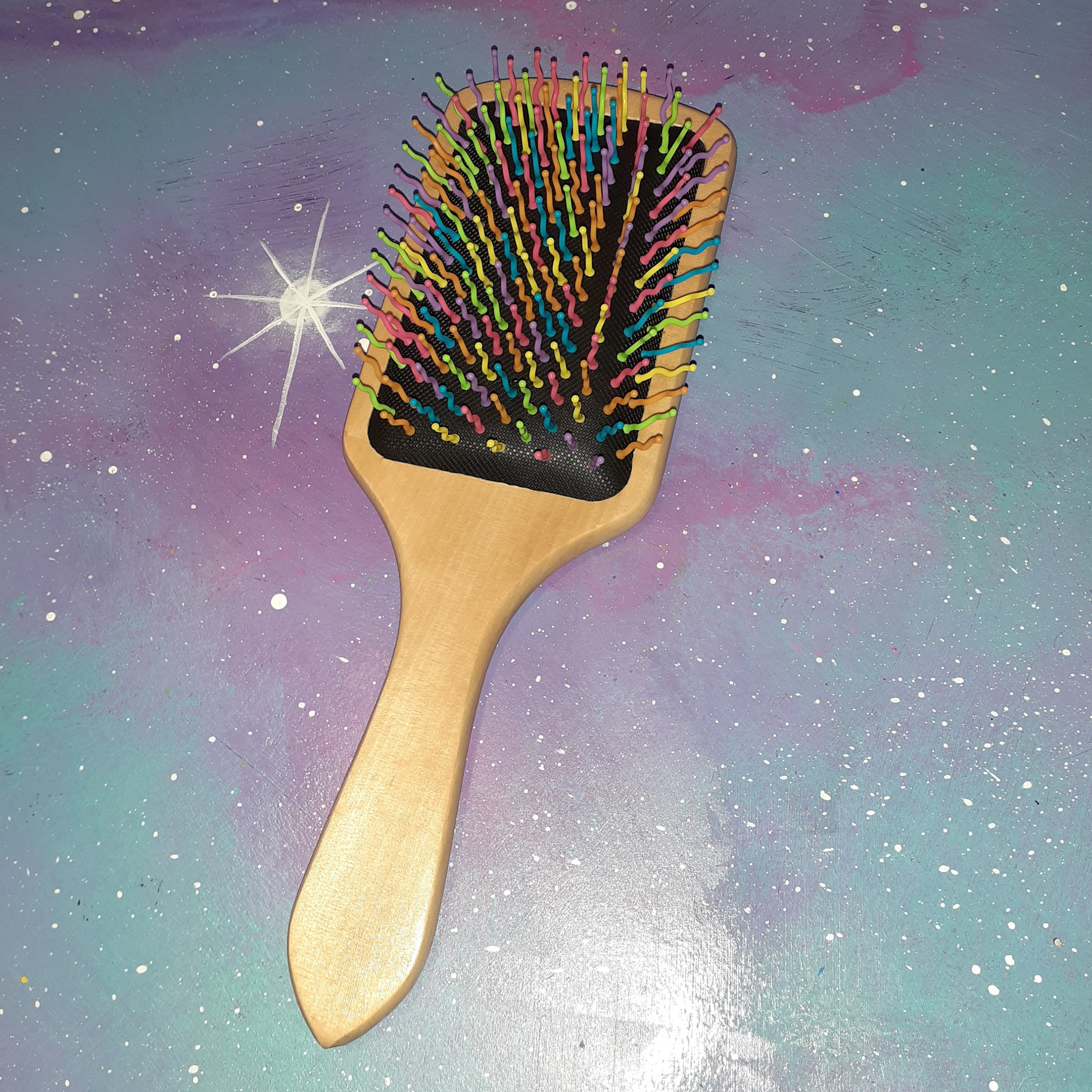 Mermaid Ombre Personalized Hair Brush / Painted Wood Hairbrush Etsy