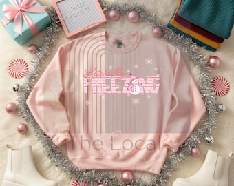 Literally Freezing PNG | Pink Cold Weather Sublimation Design (Digital Download)