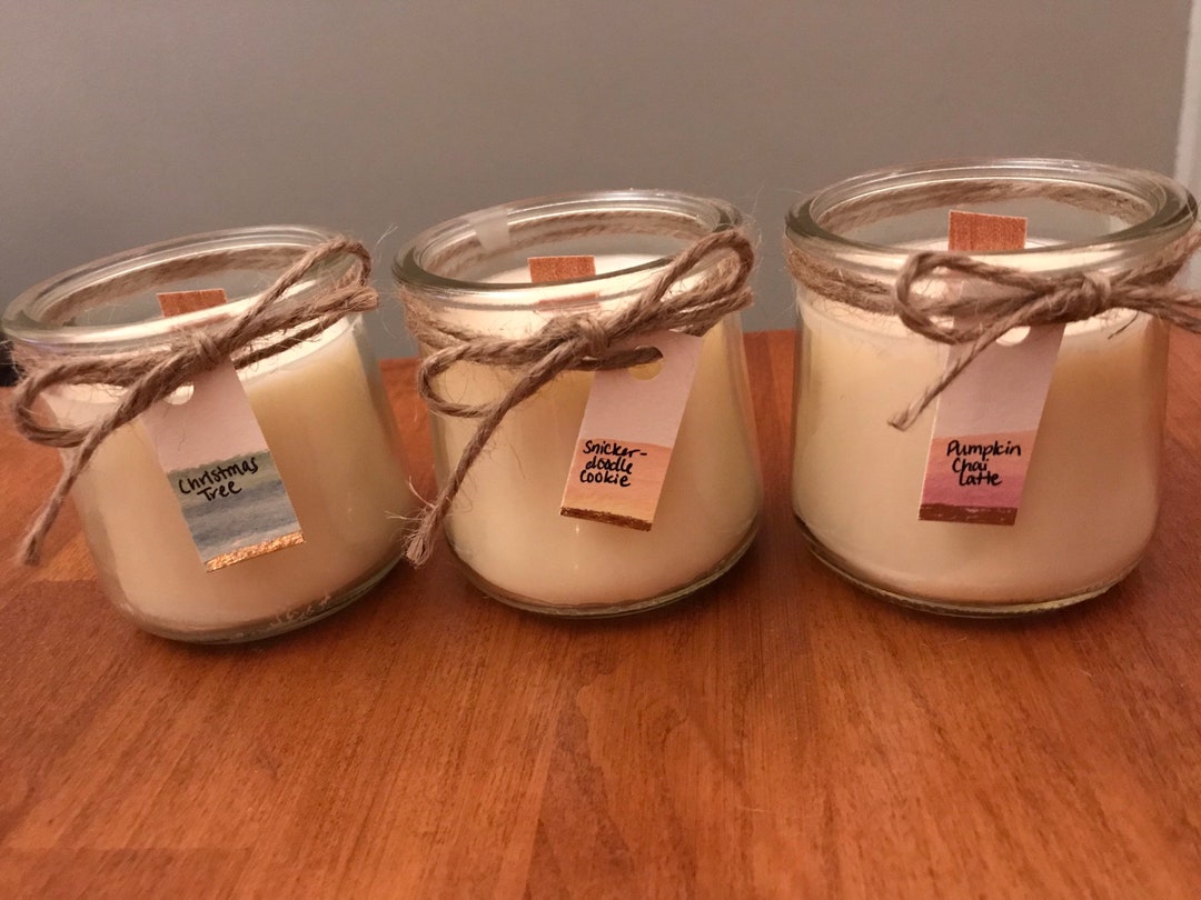 Upcycled Yogurt Jar Candles New scents available Etsy.de