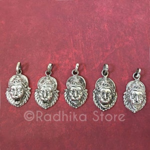 Silver Lord Narasimhadeva Pendant - Protection Mood Medium