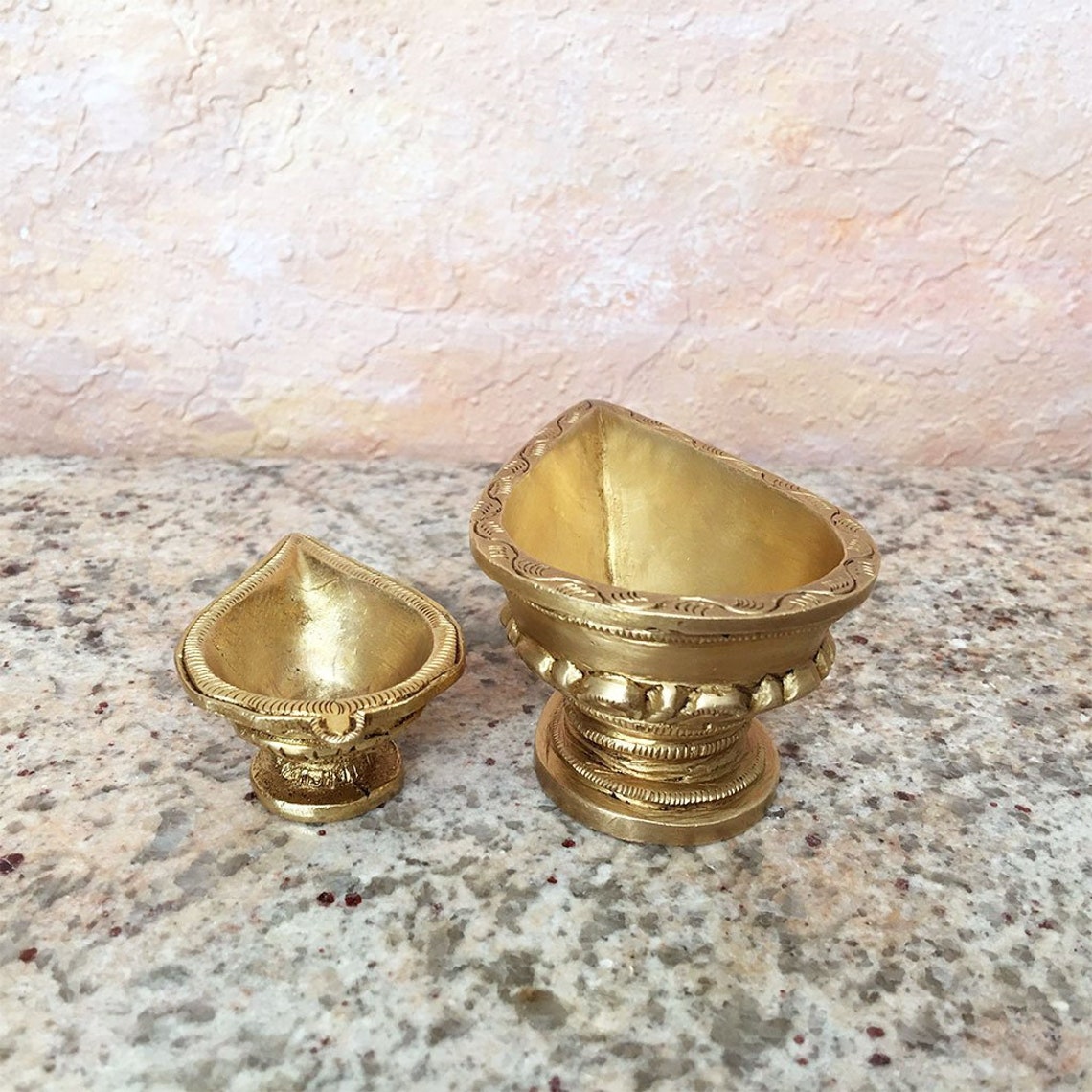 Brass Ghee Lamps diyas With Parrot Design Choose Size Etsy